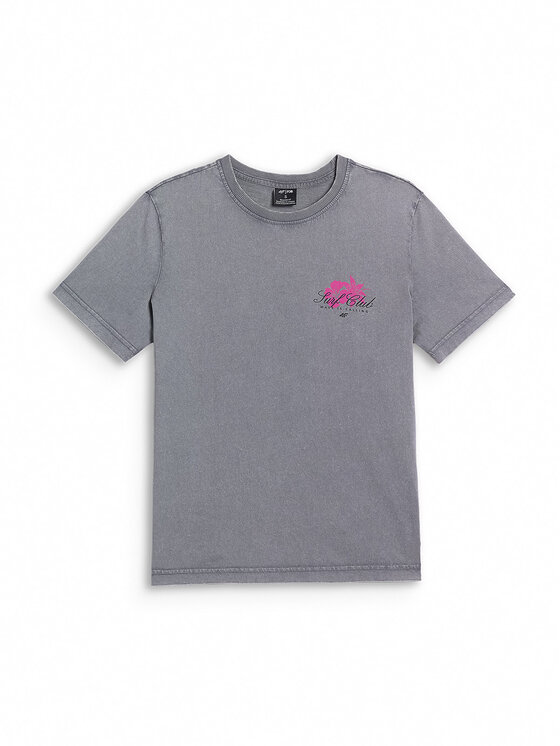 4F 4F T-Shirt FOB SUMMER Szary jasny Relaxed Fit