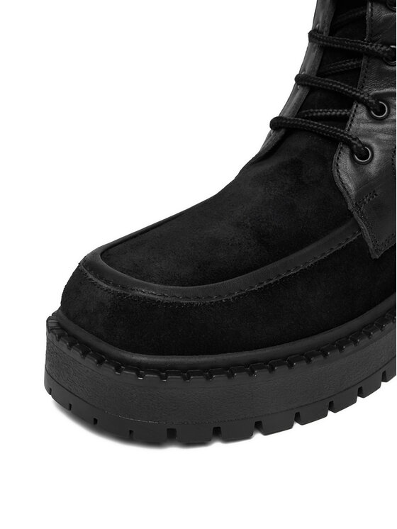 Simple Simple Schnürstiefeletten SL-52-02-000089 Schwarz