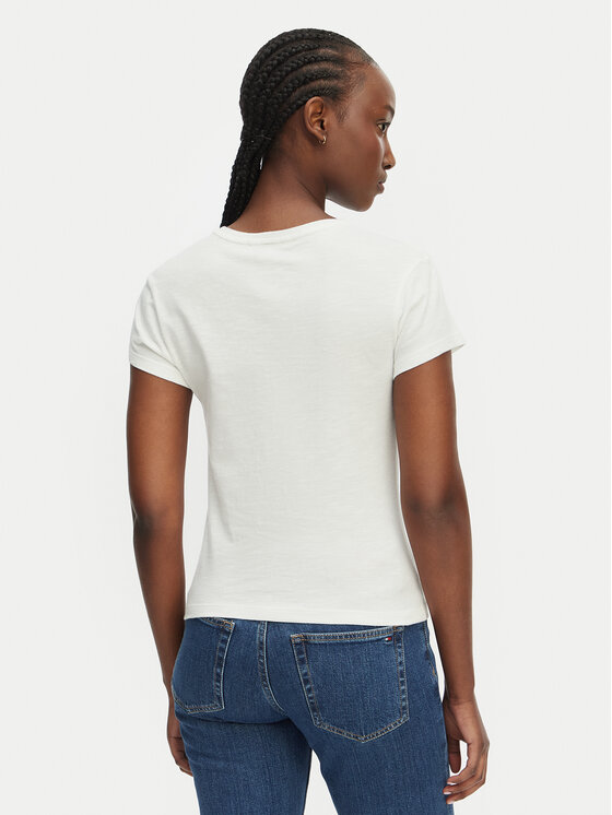 Tommy Hilfiger Tommy Hilfiger T-shirt WW0WW48702 Bianco Slim Fit