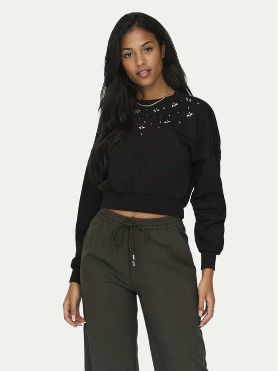 ONLY Mikina Suzi 15331166 Čierna Regular Fit