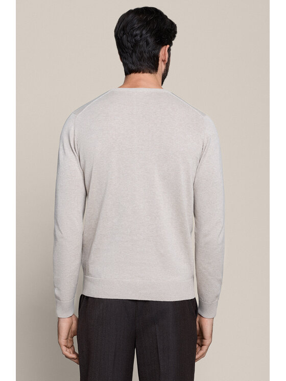 Lancerto Lancerto Sweter Christopher SW073226000039 Beżowy Regular Fit
