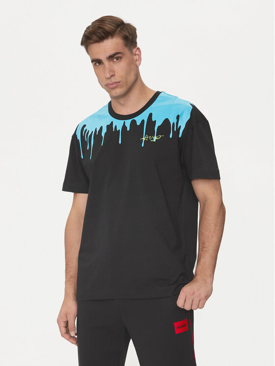 Hugo T-shirt Melted 50515212 Nero Regular Fit, taglia : S