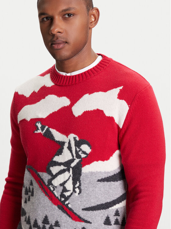 United Colors Of Benetton United Colors Of Benetton Džemper 1244K108R Crvena Regular Fit