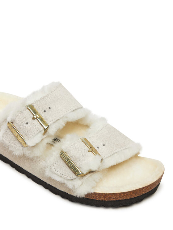 Birkenstock Pantoletten Arizona Shearling Leve 1026193 WeiB Modivo