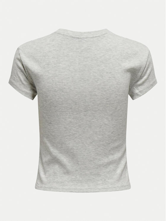 ONLY ONLY T-Shirt Elina 15320229 Szary Slim Fit