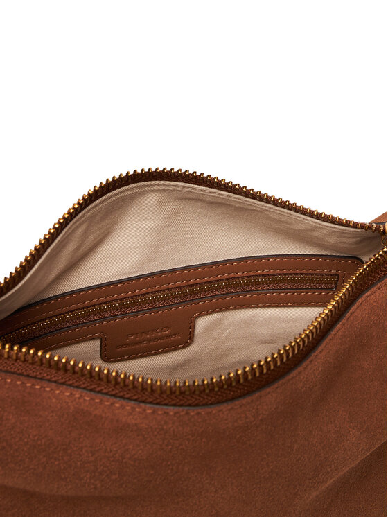 PINKO PINKO Kabelka Hobo Zip Around Mini Al 25-26 PLTT 105332 A2JH Hnědá