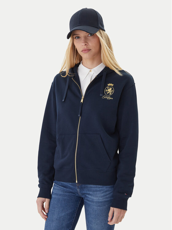 Tommy Hilfiger Mikina WW0WW46126 Tmavomodrá Regular Fit