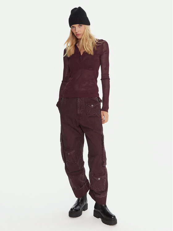 G-Star Raw G-Star Raw Kalhoty z materiálu Cargo 3D D27025-D388 Fialová Boyfriend Fit