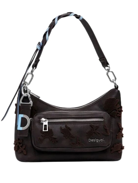 Desigual Desigual Torba BAG_STENCIL FLOWER MEDELLIN MINI CHOCO Brązowy