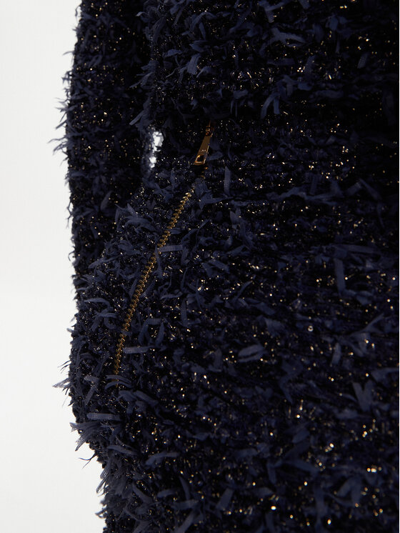 Balmain Balmain Mini sukňa DF0LB015KH74 Tmavomodrá Regular Fit