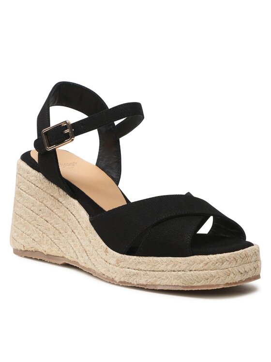 Castañer Castañer Espadrilės Thea Jute/001 023070-100 Juoda