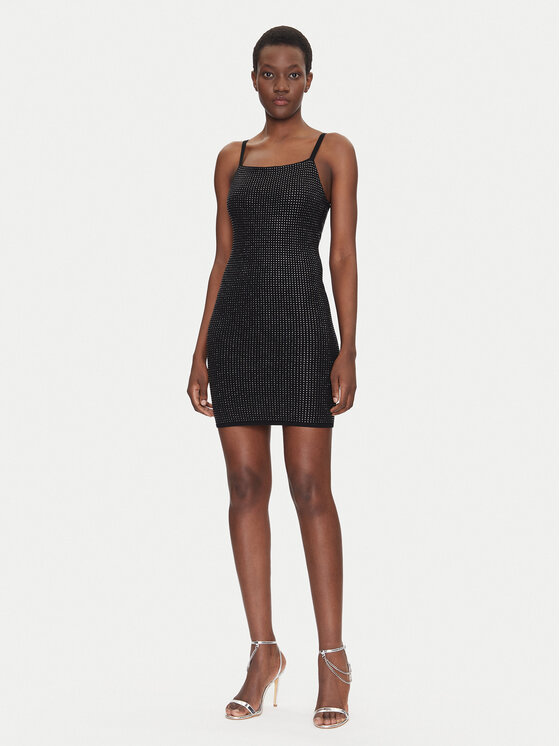 Guess Guess Úpletové šaty W5GK45 Z3MN2 Čierna Regular Fit