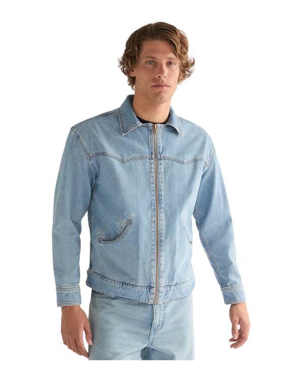 Wrangler Wrangler Giacca di jeans 112378055 Blu Regular Fit