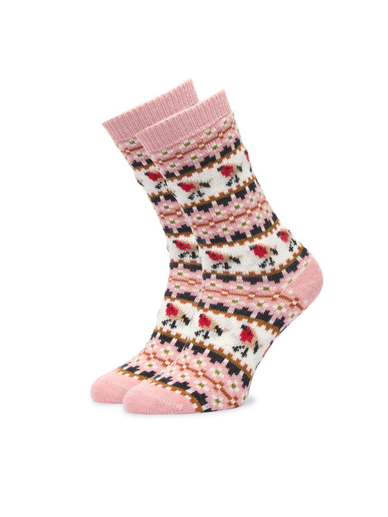 Barbour Barbour Κάλτσες μακριές Robin Fair Isle LSO0077PI11 Ανοιχτό ροζ