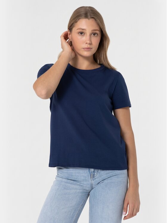 BASICLO BASICLO T-Shirt BSL-004-40 Granatowy Regular Fit