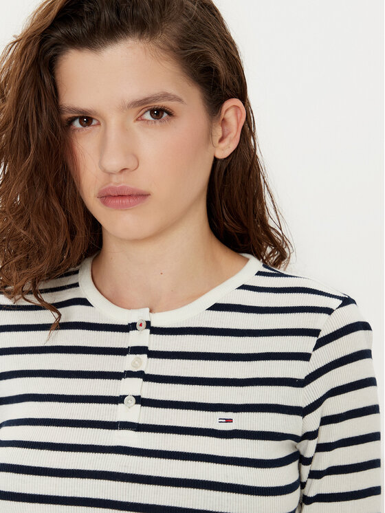 Tommy Jeans Tommy Jeans Majica DW0DW19501 Bijela Slim Fit