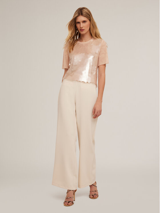 Motivi Motivi Pantaloni di tessuto P196Q003749N002 Bianco Over Fit