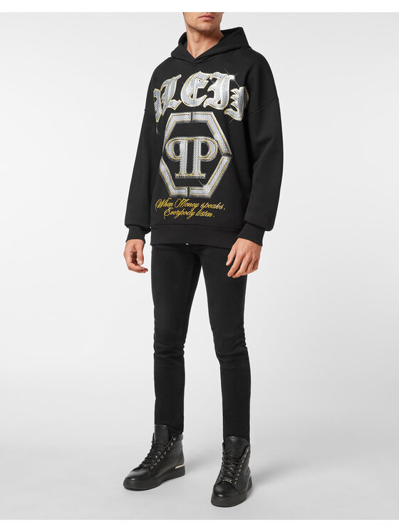 PHILIPP PLEIN PHILIPP PLEIN Mikina 291 Černá Regular Fit