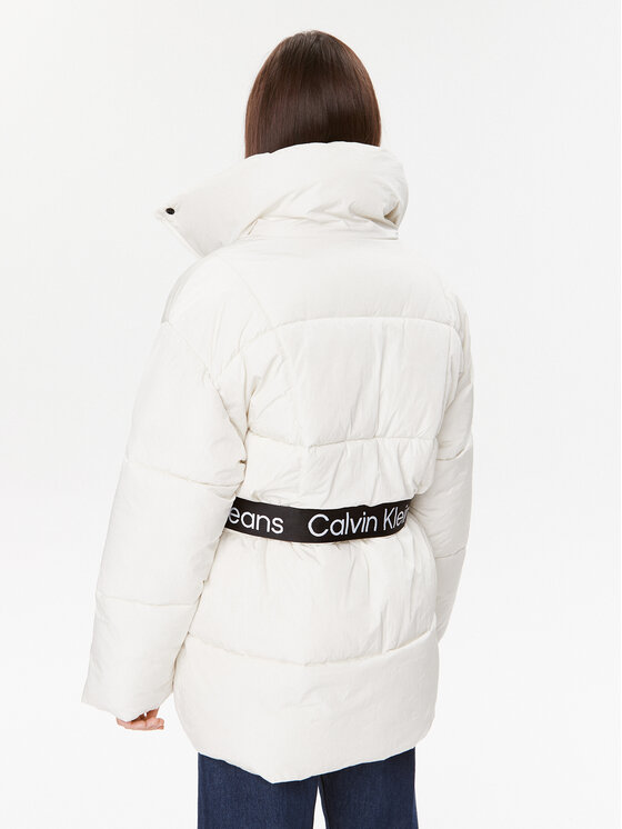 Calvin Klein Jeans Calvin Klein Jeans Зимно яке J20J221903 Бял Relaxed Fit