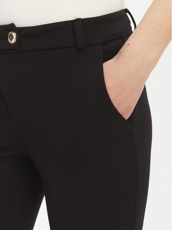 Rinascimento Rinascimento Kalhoty z materiálu CFC0122742003 Černá Regular Fit
