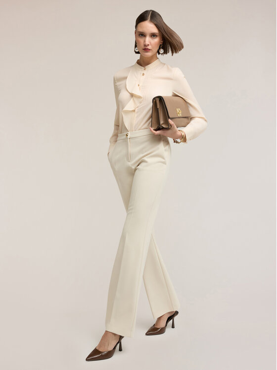 Motivi Motivi Camicia 5014Q000912N011 Crema Regular Fit