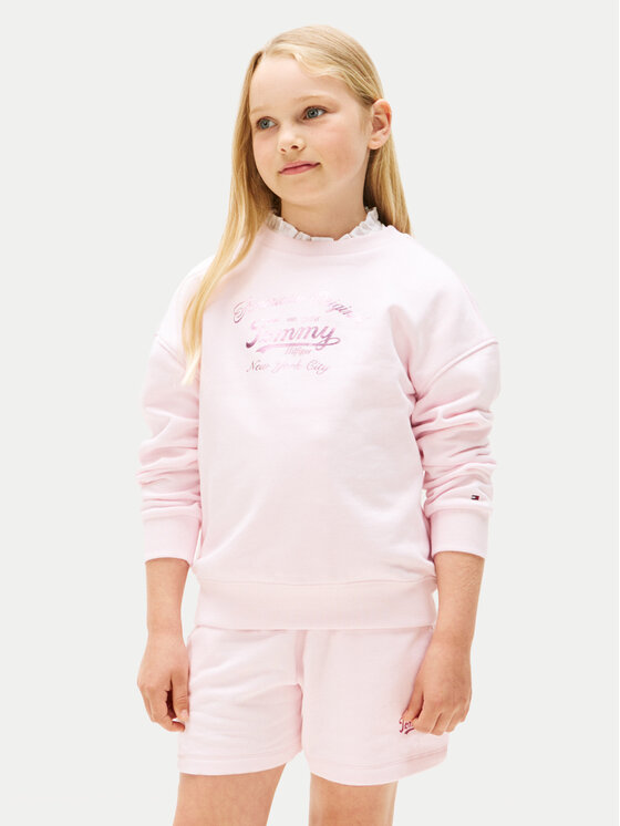 Tommy Hilfiger Tommy Hilfiger Felpa Script KG0KG08683 Rosa Regular Fit
