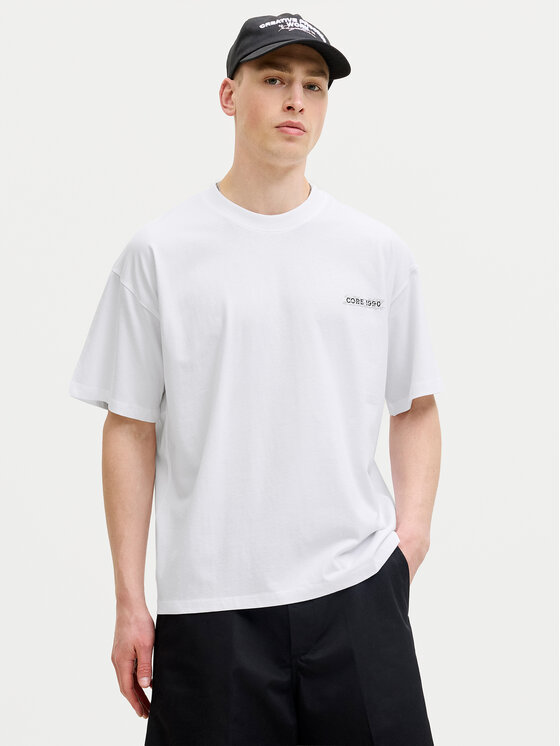 Jack & Jones Tricou Eterna 12295544 Alb Loose Fit