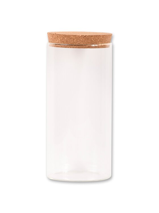 MIAhome MIAhome Pojemnik na żywność szklany 1200 ml z korkowym zamknięciem KAIA-3 Bezbarwny