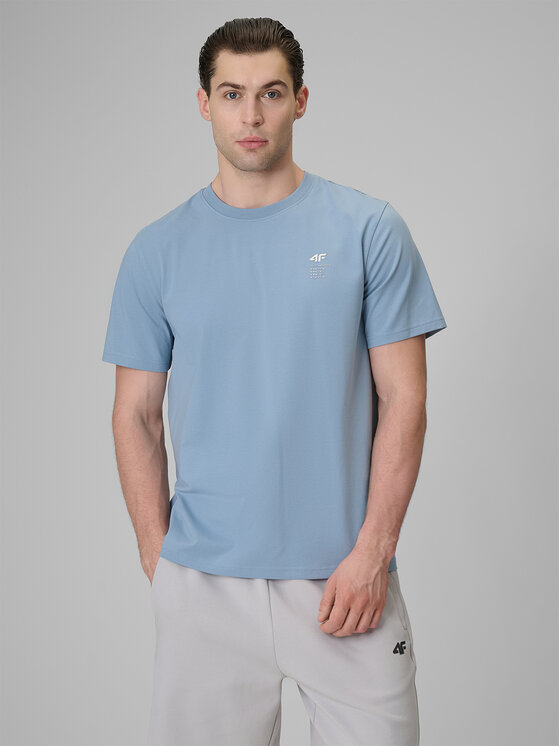 4F 4F T-Shirt COMMERCIAL 3 Niebieski jasny Regular Fit