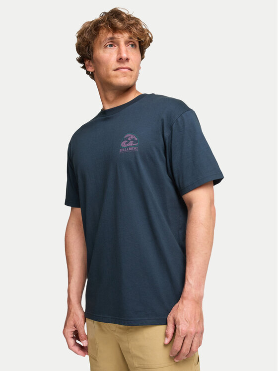 Billabong Billabong Tričko Scribbly EBYZT00398 Tmavomodrá Regular Fit