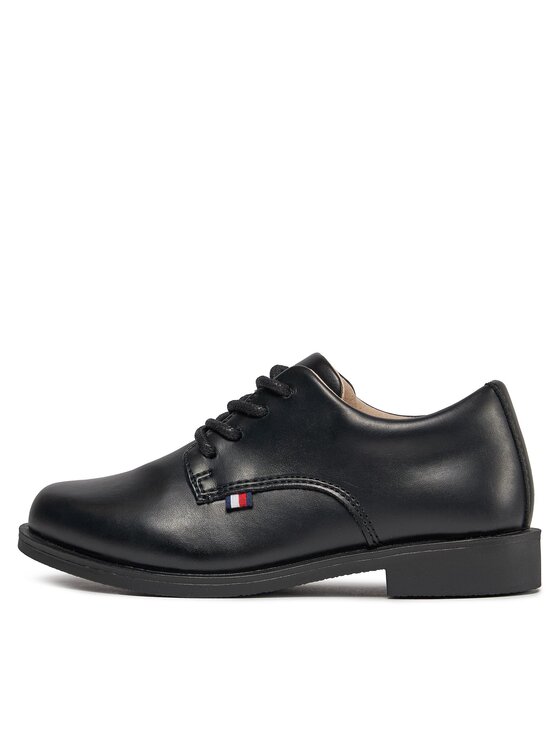Tommy Hilfiger Tommy Hilfiger Обувки Low Cut Lace Up Shoe T3B4-33174-1355 Черен