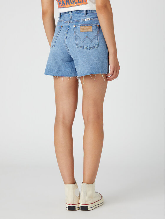 Wrangler Wrangler Джинсові шорти Donna W25H73191 112332278 Голубий Regular Fit