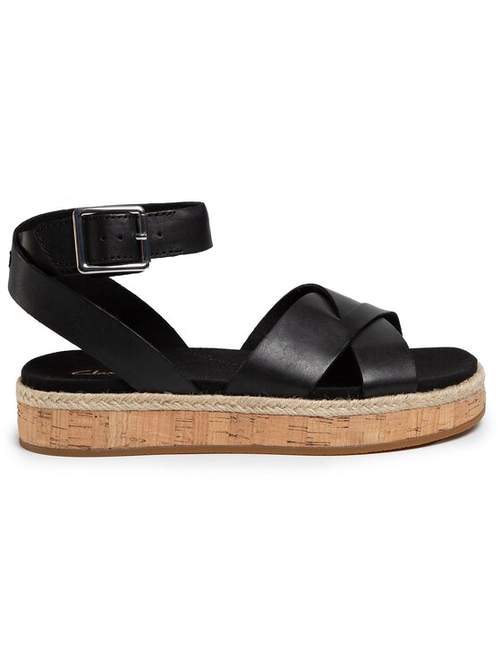 Clarks Clarks Espadrile Botanic Poppy 261504384 Negru