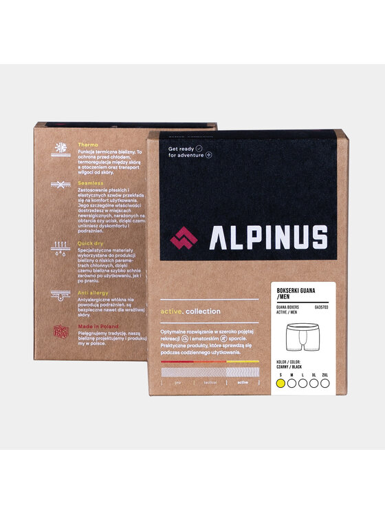 Alpinus Alpinus Bokserki Guana Czarny