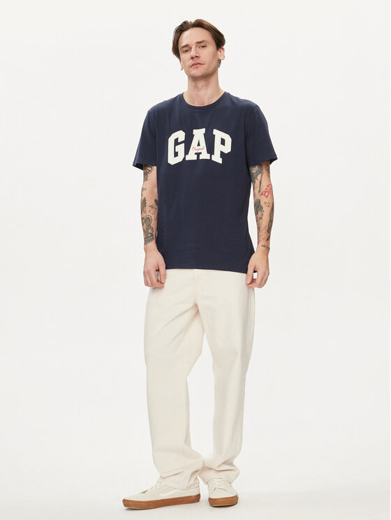 Gap Gap T-krekls 471777-09 Tumši zils Regular Fit