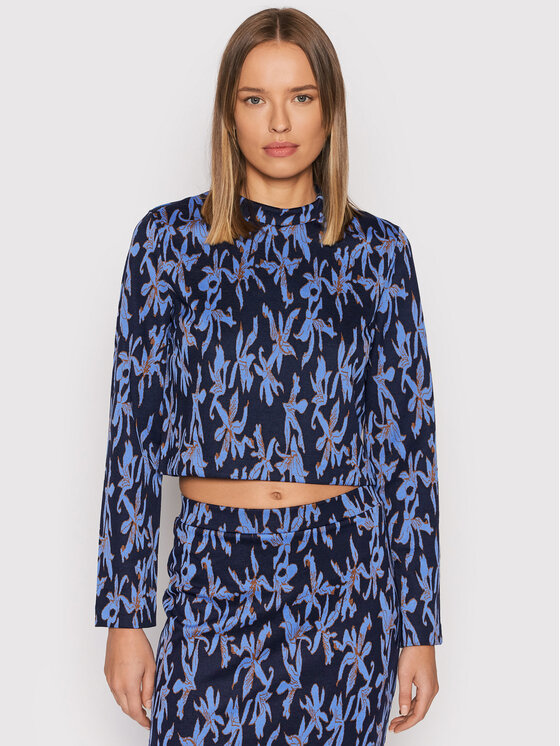 Desigual Bluză Jane Austen 21WWJFAZ Bleumarin Regular Fit