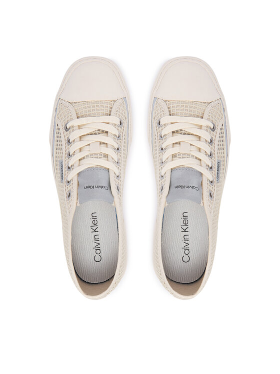 Calvin Klein Calvin Klein Kedas Vulc Laceup Low Raffia HW0HW03082 Bēšs