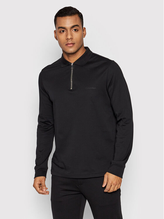 calvin klein zip up polo