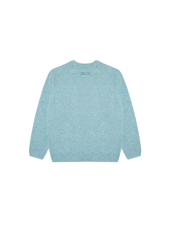 B SIDES B SIDES Sweter SUPERPOWER Niebieski Regular Fit