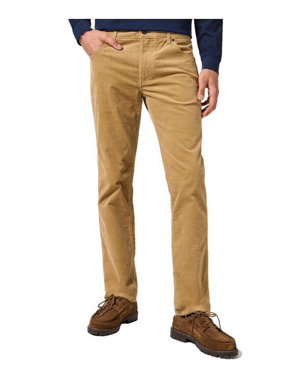 Wrangler Wrangler Spodnie materiałowe 112357407 Brązowy Regular Fit