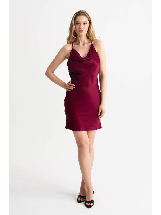 ROSE AVENUE ROSE AVENUE Sukienka koktajlowa MARTINA Bordowy Regular Fit