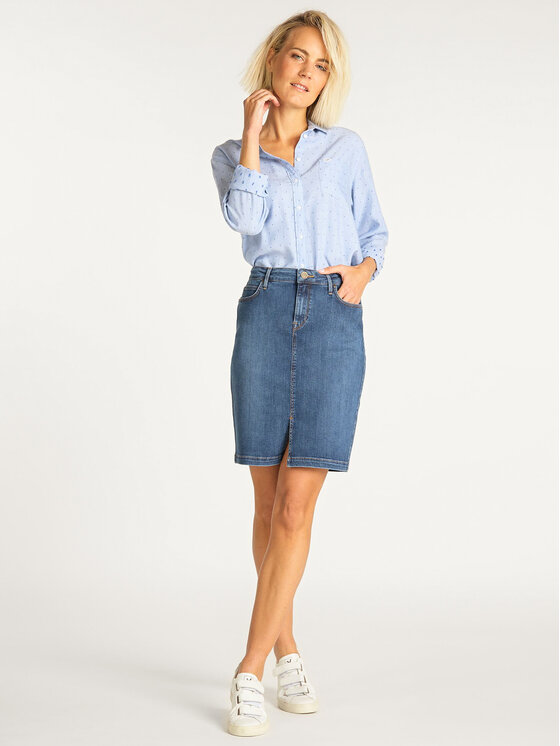 Lee Lee Jeansrock Pencil L38GMHQD 112108185 Dunkelblau Slim Fit