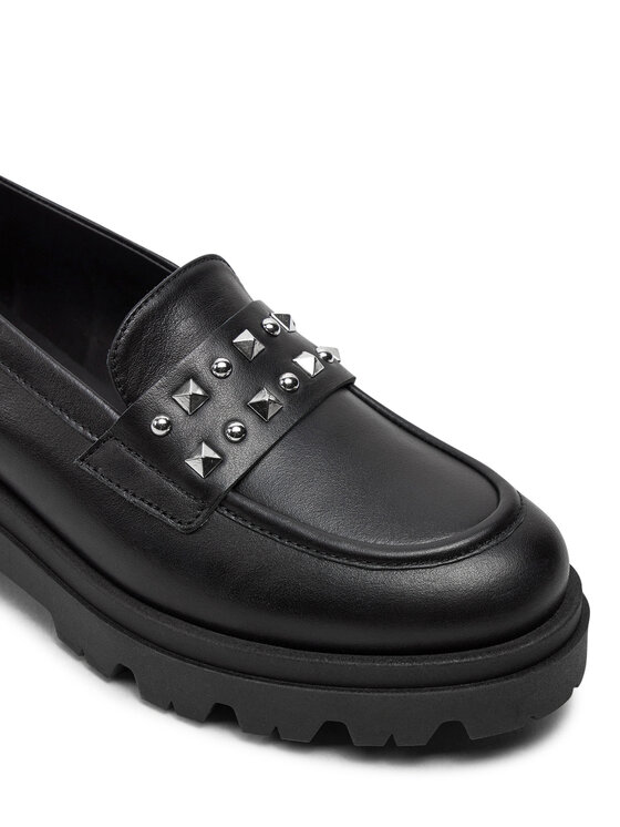 TWINSET TWINSET Čevlji brez vezalk Mocassino 242GCJ024 Črna
