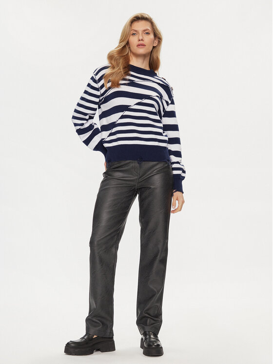 Silvian Heach Silvian Heach Sweter GPP24300MA Granatowy Regular Fit