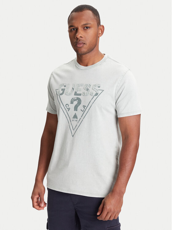 Guess Guess Marškinėliai M5YI42 KBW41 Žalia Regular Fit