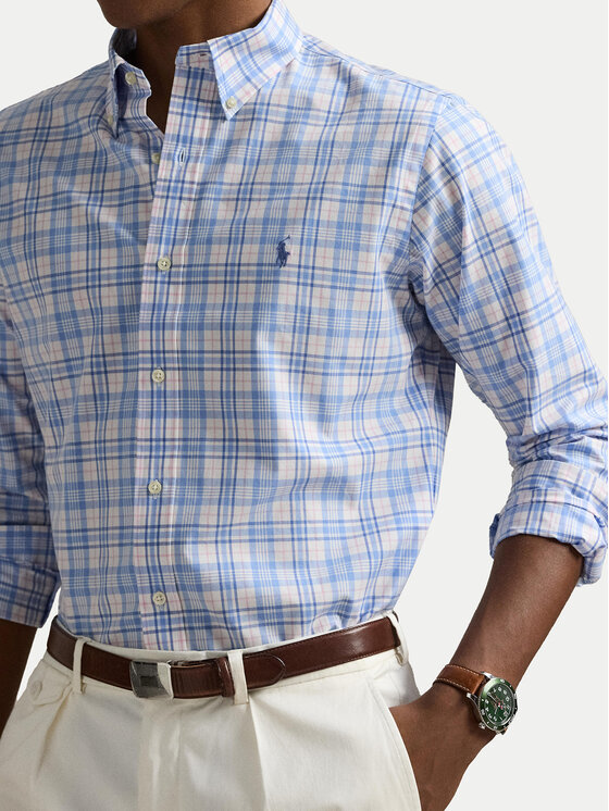 Polo Ralph Lauren Polo Ralph Lauren Košulja 710968937001 Svijetloplava Custom Fit