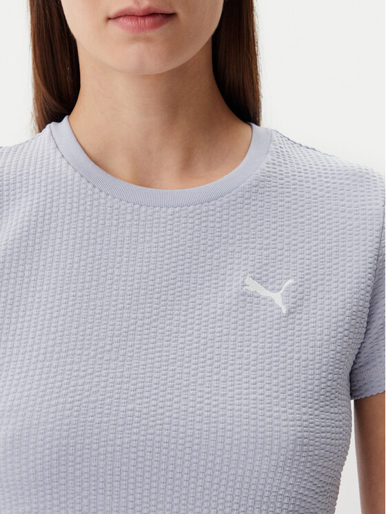 Puma Puma Tricou Dare To 629806 Albastru celest Slim Fit