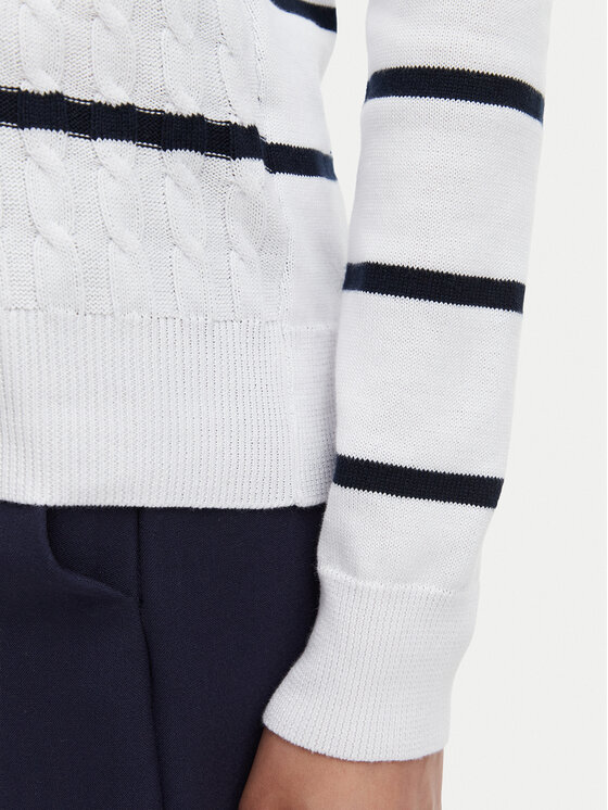 Beverly Hills Polo Club Beverly Hills Polo Club Sweter P-SS26W-M6565 Biały Regular Fit