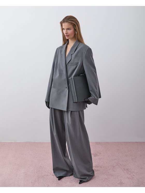 Le Collet Le Collet Marynarka OZI Szary Oversize