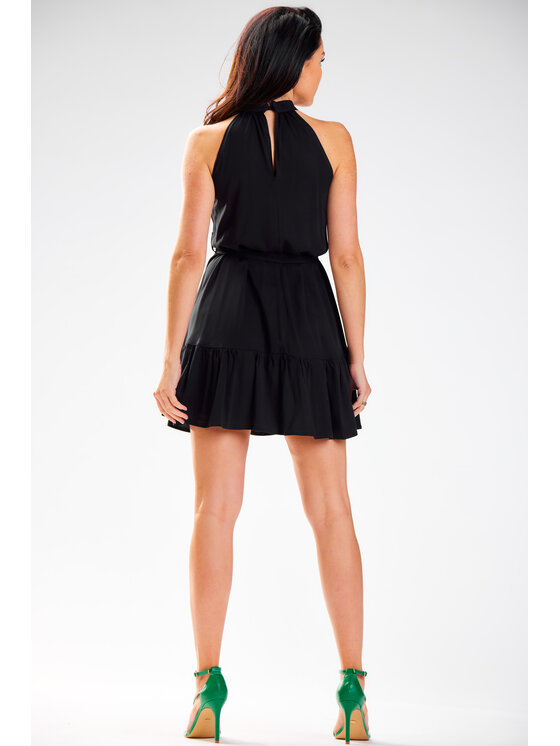 Awama Awama Sukienka letnia A580 Czarny Basic Fit